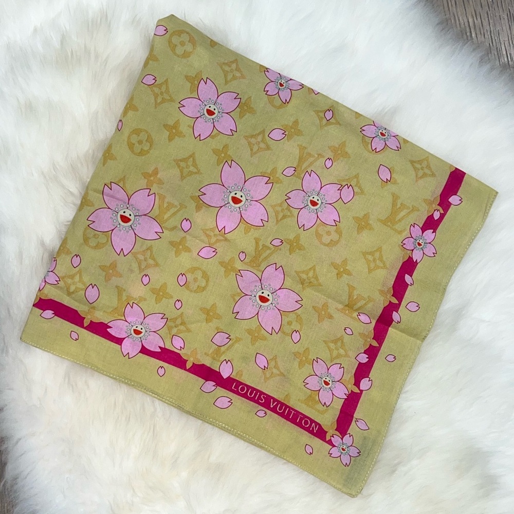🌸RARE🌸 Louis Vuitton Murakami Cherry Blossom Bandana